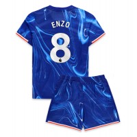 Maglia Calcio Chelsea Enzo Fernandez #8 Prima Divisa Bambino 2024-25 Manica Corta (+ pantaloncini)